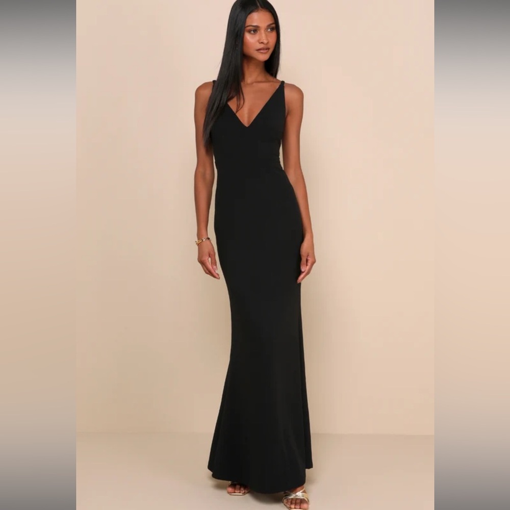Lulu’s Melora Black Sleeveless Maxi Dress Size Large